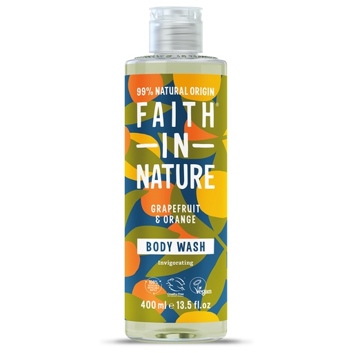 [11699] [20% OFF] Faith In Nature Body Wash - Grapefruit & Orange X 6 X 400ml