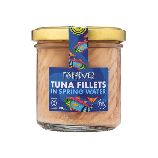 [11124] Fish 4 Ever Organic Tuna - Azores Fillets in Spring Water X 6 X 150g