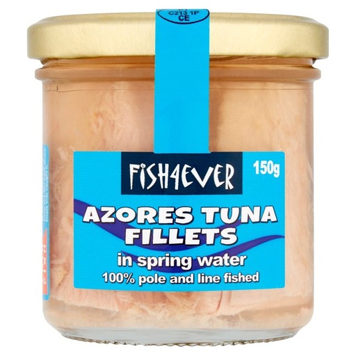 [11124] Fish 4 Ever Organic Tuna - Azores Fillets in Spring Water X 6 X 150g