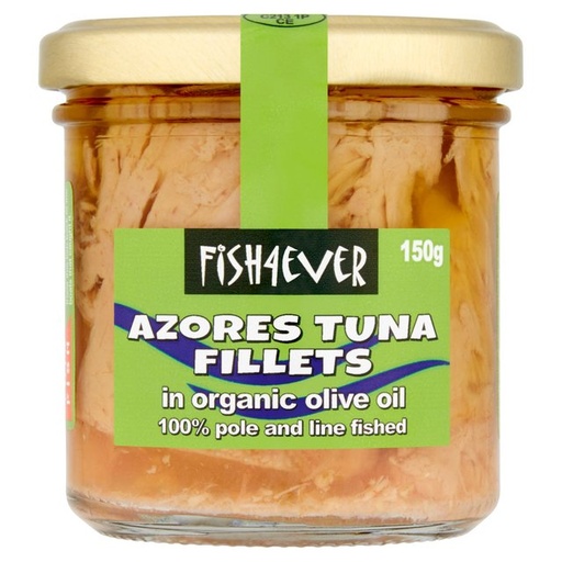 [11125] Fish 4 Ever Organic Tuna - Azores Fillets in Olive Oil X 6 X 150g