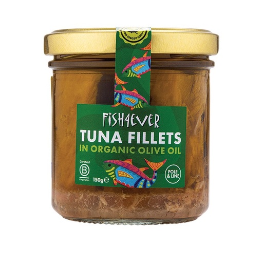 [11125] Fish 4 Ever Organic Tuna - Azores Fillets in Olive Oil X 6 X 150g