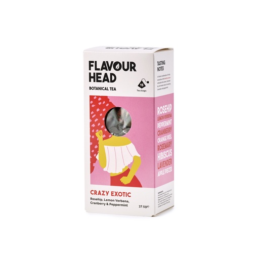 [13568] [15% OFF] Flavour Head Botanical Infusions - Crazy Exotic 15 bags X 6 X 37.5g