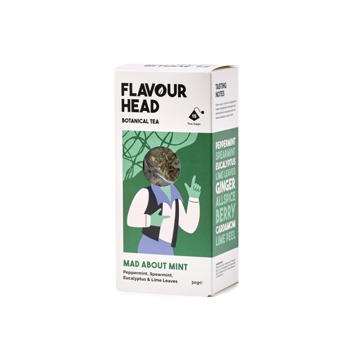 [13569] [15% OFF] Flavour Head Botanical Infusions - Mad About Mint 15 bags X 6 X 30g
