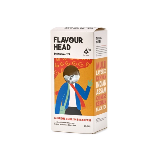 [13572] [15% OFF] Flavour Head Botanical Tea - Supreme English Breakfast 15 bags X 6 X 52.5g