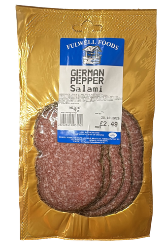 [1097] Fulwell Sliced Meats - Salami German Pepper £2.49 X 6 X 70g