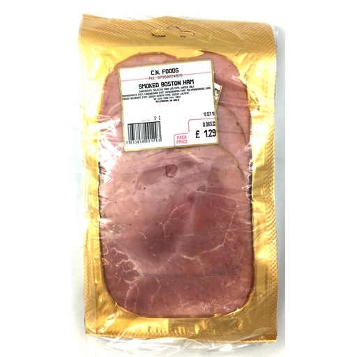 [1123] Fulwell Sliced Meats - Ham Smoked Boston £1.99 X 6 X 90g