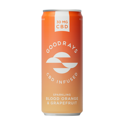 [10337] Goodrays 30mg CBD Seltzer - Blood Orange & Grapefruit X 12 X 250ml