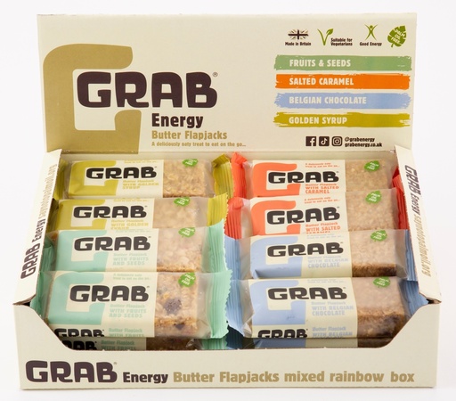 [10489] Grab Energy Flapjacks - Mixed Rainbow X 12 X 65g