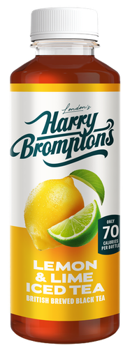 [12847] [20% OFF] Harry Bromptons Iced Tea - BOTTLE Lemon and Lime X 12 X 500ml