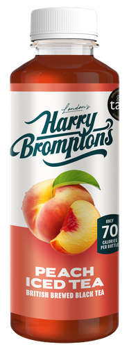 [12848] [20% OFF] Harry Bromptons Iced Tea - BOTTLE Peach X 12 X 500ml