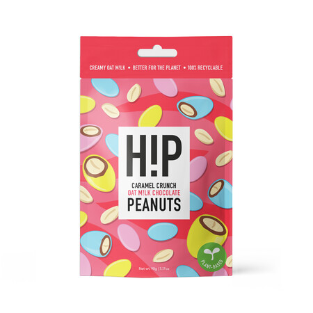 [11049] HiP Oat Milk Chocolate - Crunchy Caramel Peanuts X 8 X 90g