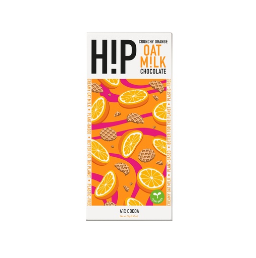 [11673] HiP Oat Milk Chocolate - Crunchy Orange X 12 X70g