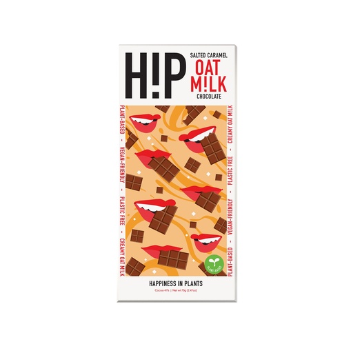 [9475] HiP Oat Milk Chocolate - Salted Caramel X 12 X 70g
