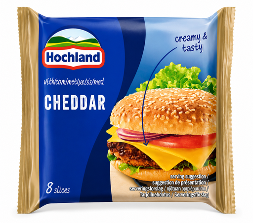 [1337] Hochland Cheddar Slices - Original 200g