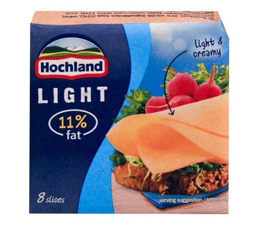 [1341] Hochland Cheddar Slices - Light 200g