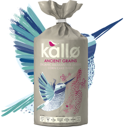 [9102] Kallo Rice Cakes - Ancient Grain Corn X 12 X 150g