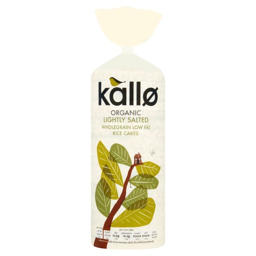 [9107] Kallo Rice Cakes - Organic Lightly Salted X 6 X 130g