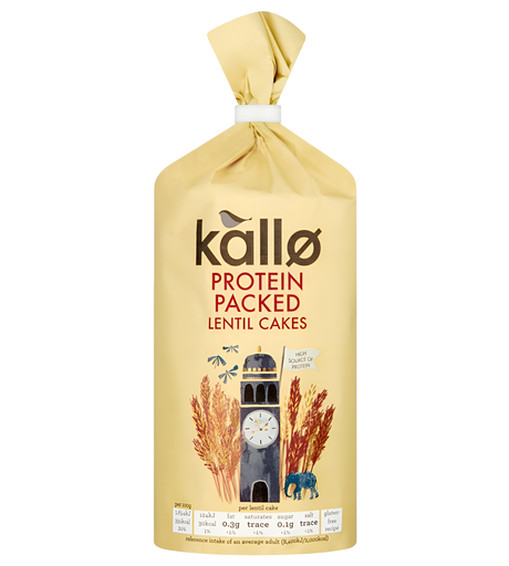 [9317] Kallo Rice Cakes - Protein Packed Lentil X 6 X 100g