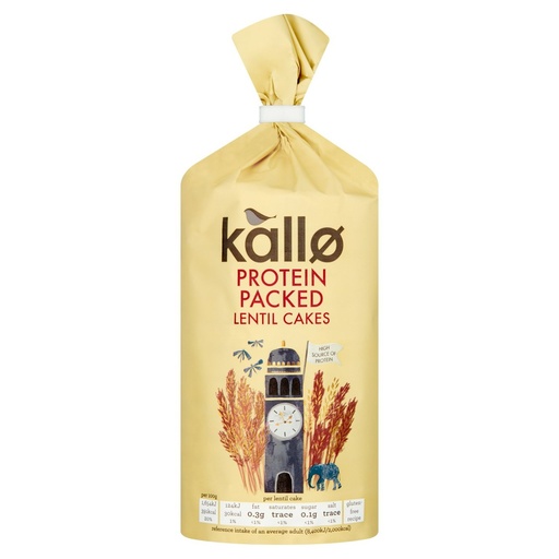 [9317] Kallo Rice Cakes - Protein Packed Lentil X 6 X 100g