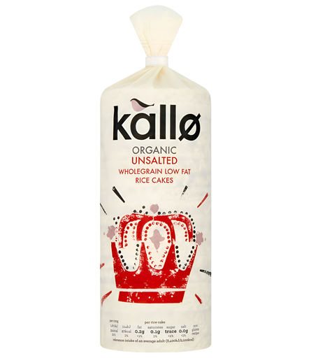 [9320] Kallo Rice Cakes - Unsalted Rice Cakes X 12 X 130g