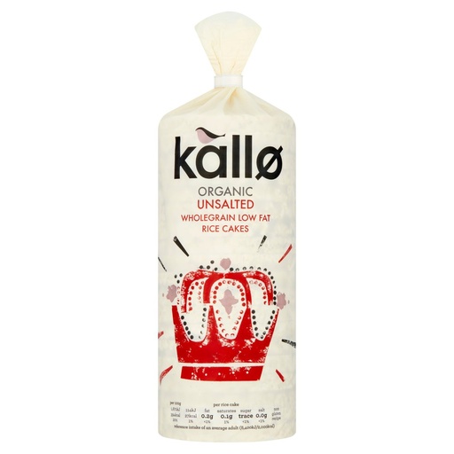 [9320] Kallo Rice Cakes - Unsalted Rice Cakes X 12 X 130g