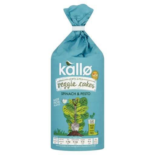 [12727] Kallo Veggie Cakes - Spinach and Pesto X 6 X 122g