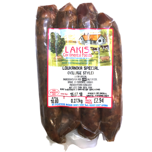 [3145] Lakis Continental Meats £/KG - Loukanika Special Village Style