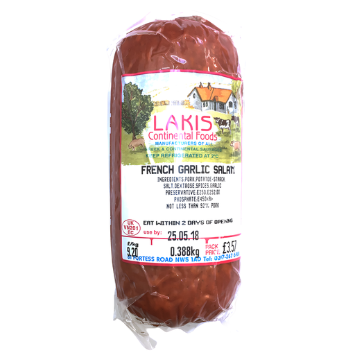 [3148] [PRE ORDER] Lakis Continental Meats £/KG - French Garlic Salami