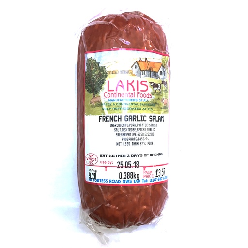[3148] Lakis Continental Meats £/KG - French Garlic Salami