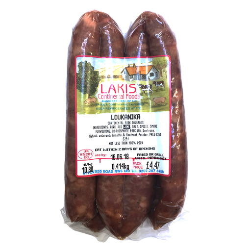 [3151] Lakis Continental Meats £/KG - Loukanika Sausage 8s