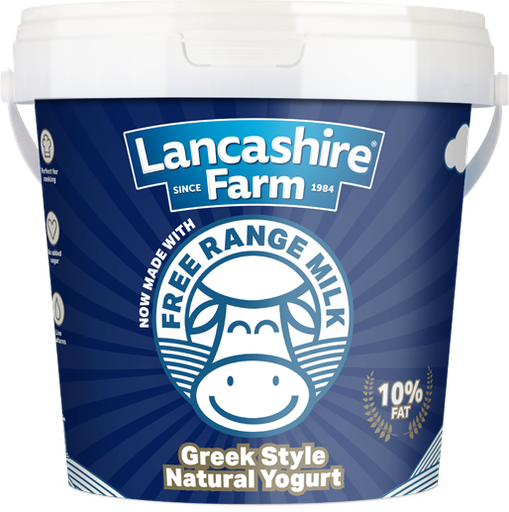 [13705] Lancashire Farm Natural Yoghurt - LARGE Greek Style 10% Fat 1kg