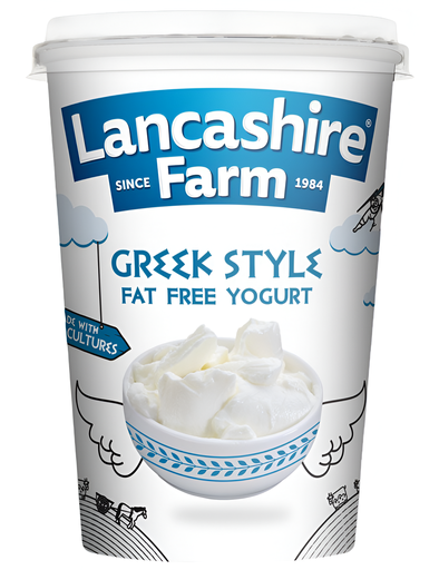 [13710] Lancashire Farm Natural Yoghurt - SMALL Greek Style Fat Free 450g