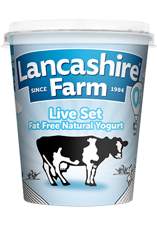 [13717] Lancashire Farm Natural Yoghurt - SMALL Fat Free Set 400g