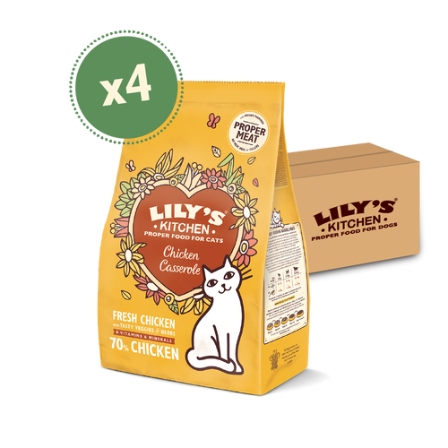 [10991] Lilys Kitchen Pet Food - CAT DRY Chicken Casserol CDDC82 X 4 X 800g