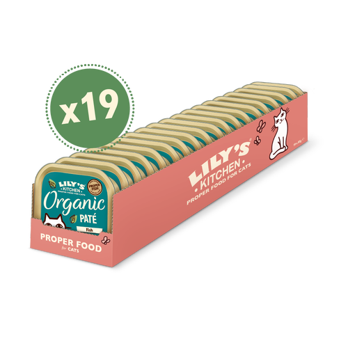 [10999] [25% OFF] Lilys Kitchen Pet Food - CAT Organic Fish Pate CAPOCF85 UK01A X 19 X 85g