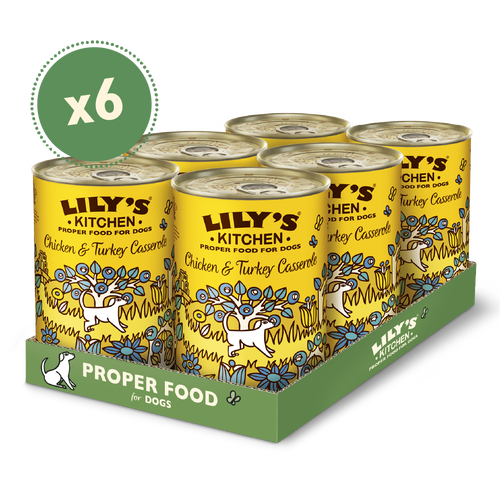 [11004] [25% OFF] Lilys Kitchen Pet Food - DOG Chicken & Turkey Casserole Tin DCC2 X 6 X 400g