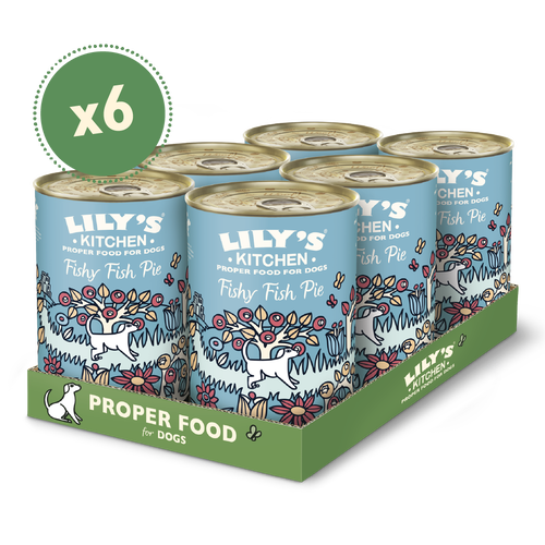 [11006] [25% OFF] Lilys Kitchen Pet Food - DOG Fishy Fish Pie Tin DFP4 X 6 X 400g