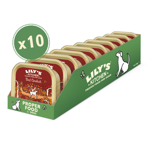 [11115] [30% OFF] Lilys Kitchen Pet Food - DOG Beef Goulash Tray DBGT15 X 10 X 150g