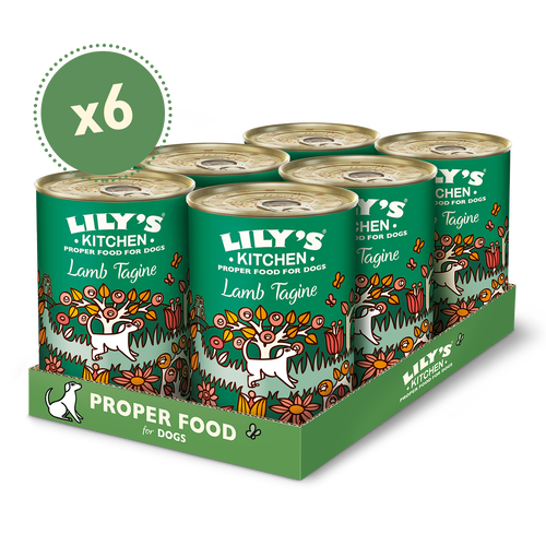 [11255] [25% OFF] Lilys Kitchen Pet Food - DOG Lamb Tagine Tin DLT4 X 6 X 400g