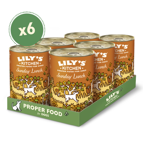 [11258] [30% OFF] Lilys Kitchen Pet Food - DOG Sunday Lunch Tin DSL16 X 6 X 400g