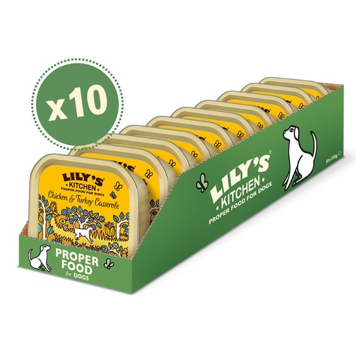 [12296] [25% OFF] Lilys Kitchen Pet Food - DOG Chikn Turkey Casserole DCTC17 X 10 X 150g