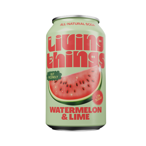[13436] Living Things Soda - Watermelon and Lime X 12 X 330ml