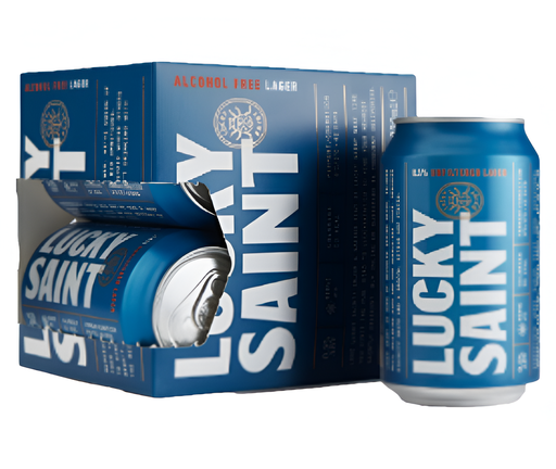 [10869] Lucky Saint Alcohol Free Lager - Multi Unfiltered 0.5%ABV Cans X 6 X (4x330ml)