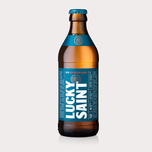 [10870] [20% OFF] Lucky Saint Alcohol Free Lager - Unfitered 0.5ABV% Bottle X 12 X 330ml