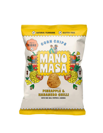 [11854] Manomasa Tortilla Chips - Pineapple and Habanero Chilli X 12 X 140g