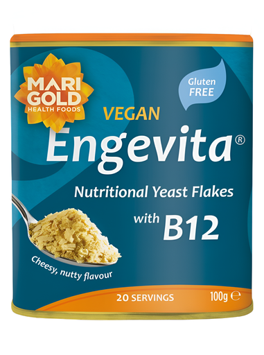 [13118] Marigold Engevita Yeast Flakes - SMALL Blue Egnevita B12 X 6 X 100g