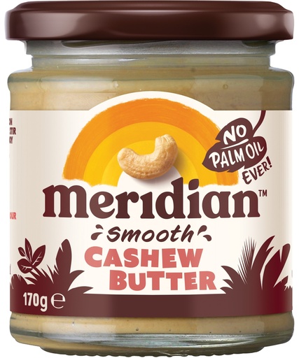 [12932] Meridian Cashew Butter - SMALL Smooth 100% X 6 X 170g