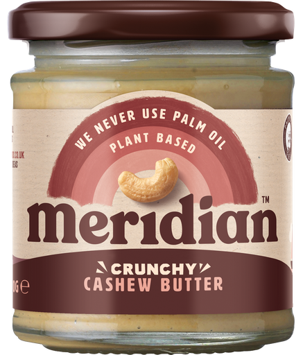 [12933] Meridian Cashew Butter - SMALL Crunchy 100% X 6 X 170g