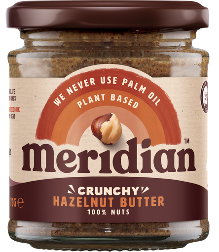 [12956] Meridian Hazelnut Butter - SMALL Crunchy 100% X 6 X 170g