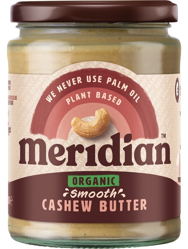 [12935] Meridian Organic Cashew Butter - MEDIUM Smooth 100% X 6 X 470g